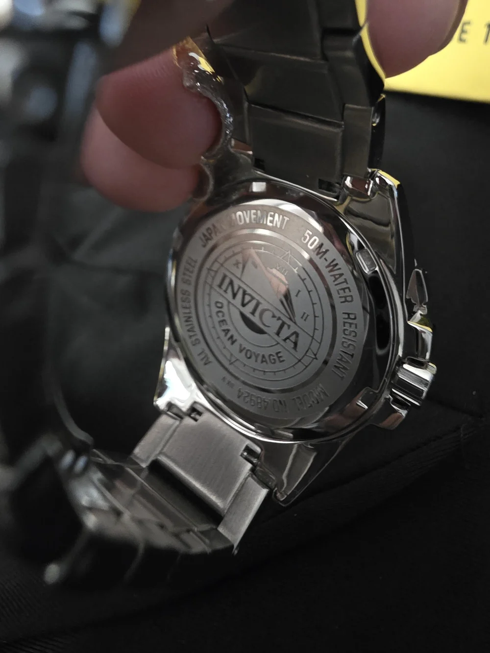 Invicta Silver Crystal-Accented Unisex Chronograph Watch